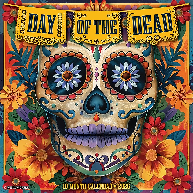 2026 Willow Creek Day of the Dead 12" x 12" Monthly Wall Calendar (55731) image 1