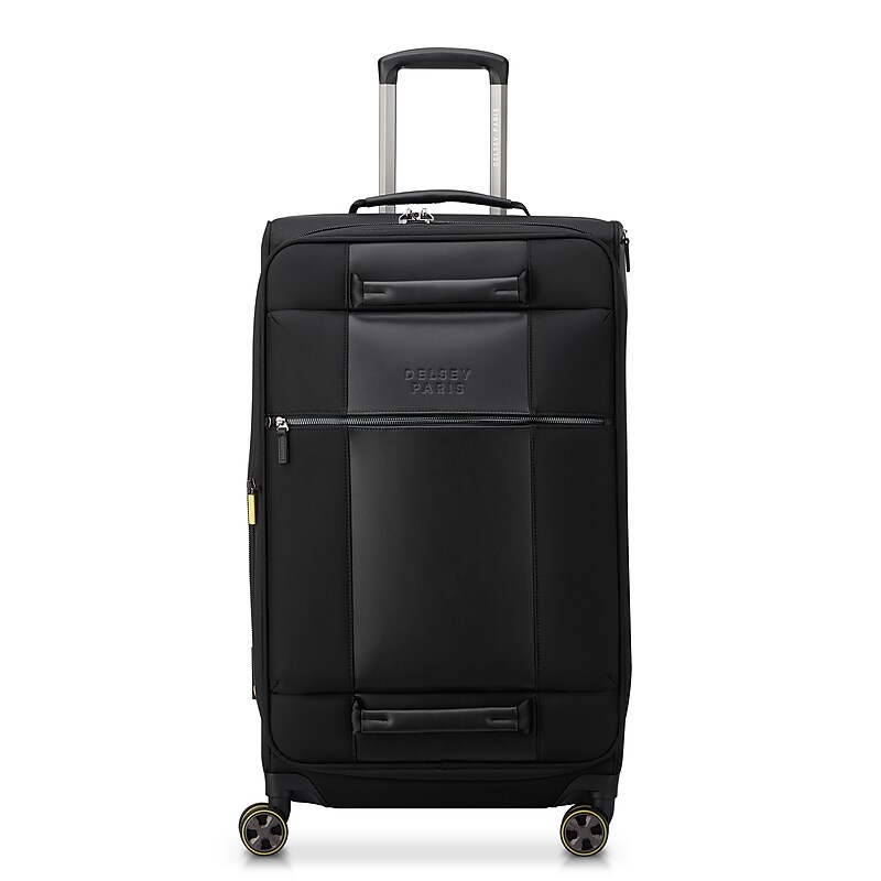 Delsey Wagram 26" Suitcase, 4-Wheeled Spinner, TSA Checkpoint Friendly, Black (40119981800US) image 1