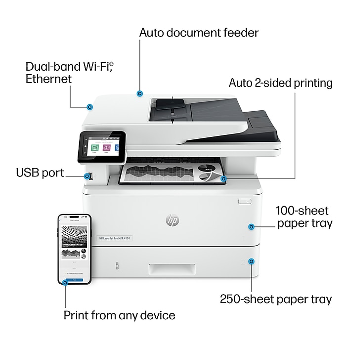 Staples laser printer top