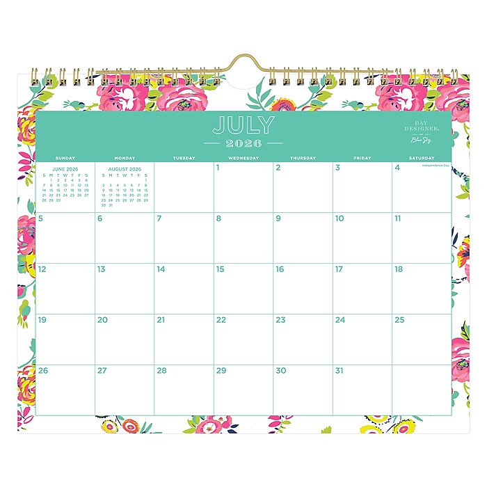 2026-2027 Blue Sky Wirebound Floral 8.75