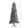 Nearly Natural 6.5' Flocked British Columbia Mountain Fir Artificial Christmas Tree in Decorative Planter (T1576)~#|#~2901C9A2-6221-430D-A36898FD71E9D635_sc7