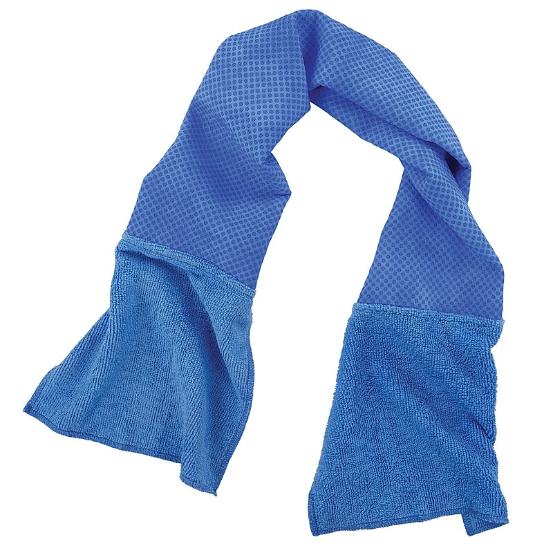 Ergodyne Chill-Its 6604 Cooling Towel, Blue, One Size, 6/Carton (12490) image 1