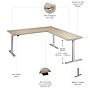Bush Business Furniture Move 60 Series 72"W L Shaped Adjustable Standing Desk, Natural Elm (M6SL7278NESK)~#|#~29063C40-1D8F-40CD-A02D35B3E9E7F412_sc7