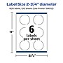 Avery Laser/Inkjet Multipurpose Circle Labels, 2.75" Dia, Glossy Clear, 600/Box (94512)~#|#~2906F42E-A91A-41B8-8F49E80C526170E9_sc7