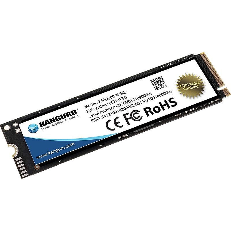 Kanguru Defender Opal SED300 1TB M.2 PCI Express Internal Solid State Drive, 3D-NAND (KSED300-NVME-1T) image 1