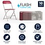 Flash Furniture HERCULES Plastic Folding Chair, Red, 10/Pack (10LEL3RED)~#|#~290D4DC6-8CF6-44FA-B4813B04381ADFBF_sc7