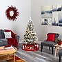 Nearly Natural 5' Flocked Rock Springs Spruce Artificial Christmas Tree with 150 Clear LED Lights (T1751)~#|#~29105186-5721-4A5F-AEEB5735C0C61400_sc7