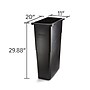 Coastwide Professional™ Slim Plastic Trash Can with no Lid, Black, 23 Gal. (CW50718)~#|#~291E9A3F-AB7A-443D-B6CC2A2A90462CB0_sc7