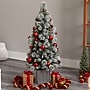 Nearly Natural Winter Flocked Artificial Christmas Tree Pre-Lit, 4' (T3036)~#|#~29204100-E4AF-494B-A6424649ACD335A1_sc7