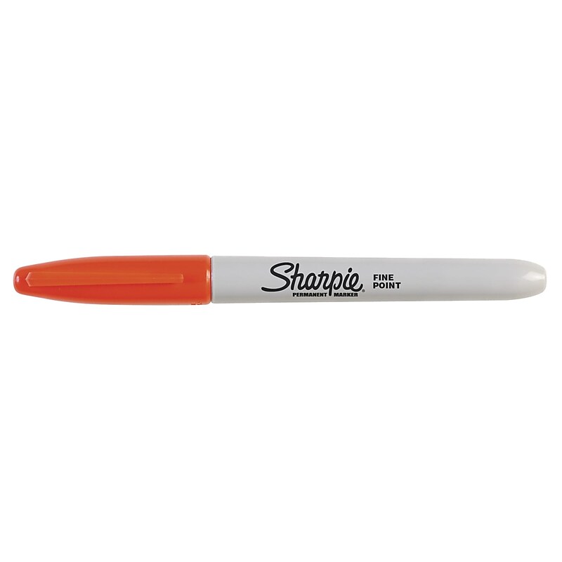 Sharpie Permanent Marker, Fine Tip, Orange (30036) image 1