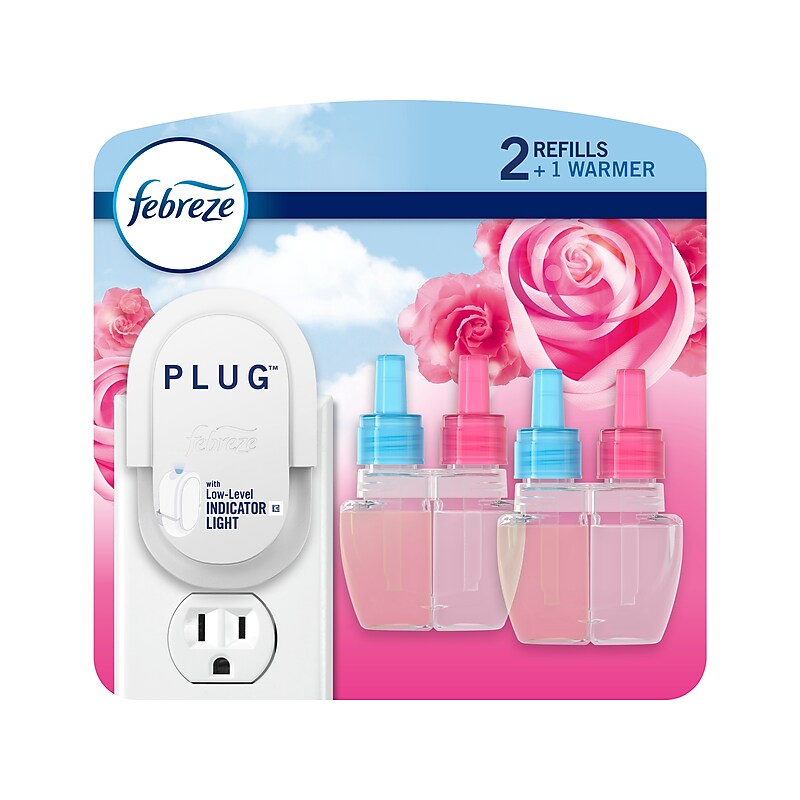 Febreze Fade Defy PLUG Air Freshener with 2 Oil Refills, Downy April Fresh Scent, 0.87 Fl. Oz. (4174) image 1