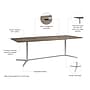 Bush Business Furniture 96W x 42D Boat Shaped Conference Table with Metal Base, Modern Hickory (99TBM96MHSVK)~#|#~29234519-7F19-4335-BFBE6F5BF877756B_sc7