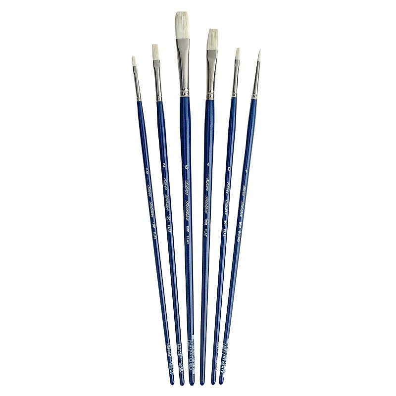 Silver Brush Bristlon Flat Brush Set, 6/Pack (SLVBR1951) image 1