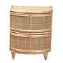 bali & pari Oleta 21.3"W x 17.7"D Natural Rattan Nightstand with 2 Drawers, Natural (230-13152-HiT)~#|#~293285C6-A4BA-4370-AB147894D1D1C8BA_sc7