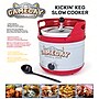 Nostalgia Game Day Kickin' Keg 4-Quart Slow Cooker, Red/White (GDKK4RDSL)~#|#~2932AB71-2A1A-42F5-A34283D70F3DB5E7_sc7