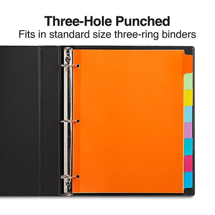 Staples Write-On Dividers, 8-Tab, Assorted Colors (13513/23181) | Staples Staples Write-On Dividers, 8-Tab, Assorted Colors (13513/23181) | Staples