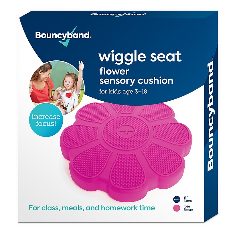 Bouncy Bands Flower Sensory Wiggle Seat, Rose (BBAWSSFLRE) image 1
