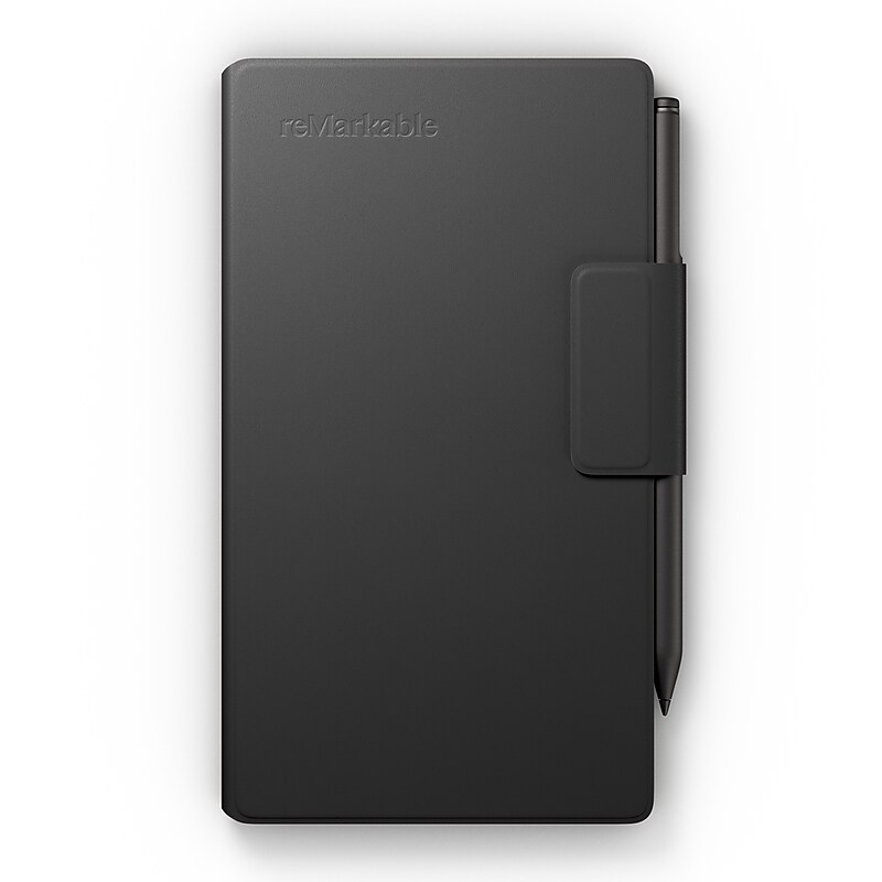 reMarkable Premium Leather Book Folio for 7.3" Paper Pro Move Paper Tablet, Black (RM11A-1004NW) image 1