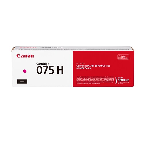 Canon 075 Magenta Toner Cartridge, Prints Up to 2,500 Pages