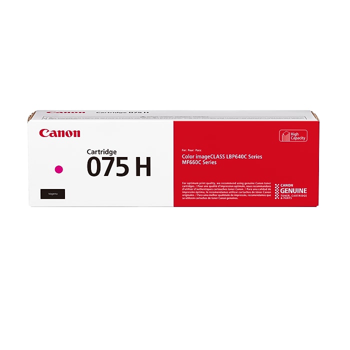 Canon 075 Magenta Toner Cartridge, Prints Up to 2,500 Pages