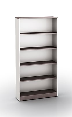 Boss Office Products Simple System 71″ 5-Shelf Bookcase with Adjustable Shelves, Driftwood/White (S507) Sansujyuku sansujyuku.com