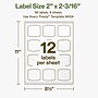 Avery Hemp Arched Square Laser/Inkjet Multipurpose Labels, 2" x 2-3/16", Off-White (96/Pack)~#|#~29433AF4-6691-45A4-83544F1D8AE236C2_sc7