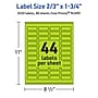 Avery Rectangle Multipurpose Labels, 2/3" x 1-3/4", Bright Green, 3520/Box (94209)~#|#~29462CFE-F1D8-42A1-934765BE681CD610_sc7