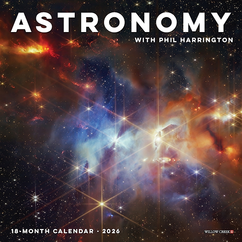 2026 Willow Creek Astronomy 7" x 7" Monthly Wall Calendar (53430) image 1