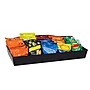 Mind Reader Plastic Snack Tray Countertop Organizer Condiment Holder, Black (SNACKORGT-BLK)~#|#~294C909A-C86B-4F58-B2031751861567CD_sc7