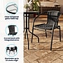 Flash Furniture Lila 23.75'' Round Table with 2 Rattan Stack Chairs, Black (TLH071RD037BK2)~#|#~294DBCE2-8F1F-4D83-9D4E7C3DC73218B9_sc7