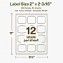 Avery Hemp Arched Square Laser/Inkjet Multipurpose Labels, 2" x 2-3/16", Off-White (480/Box)~#|#~2956E722-EAFE-4B20-97F53BFC282C2573_sc7