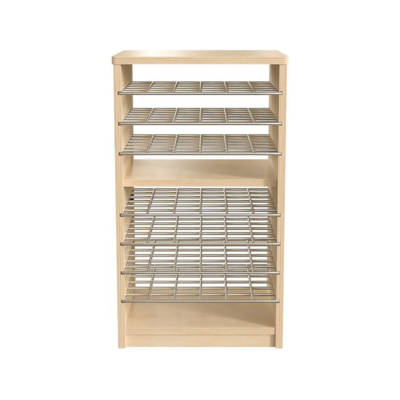 Flash Furniture Bright Beginnings 9-Section Art Drying Rack, 24.25"H x 14"W x 12.75"D, Natural Birch Plywood (MK-ME088031-GG) image 1