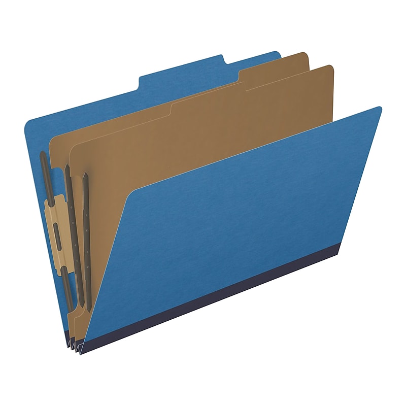 Medical Arts Press Pressboard Classification Folder, 2 Dividers, 2" Expansion, Legal Size, Royal Blue, 10/Box image 1