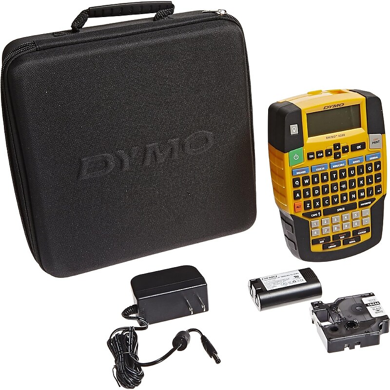 DYMO Rhino 4200 Kit Portable Label Maker & Carry Case, Yellow/Black (1835374) image 1