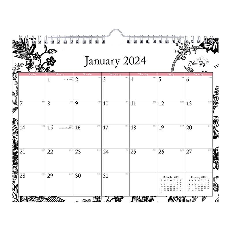 2024 Blue Sky Analeis 11" x 8.75" Monthly Wall Calendar (100028-24) image 1
