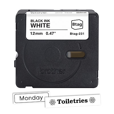 Brother 1/2â³ Tc Tapes,2pk 12mm Red On White