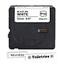Brother P-touch Btag Label Tape, 1/2" x 13.1' (12mm x 4m), Black on White (BTAG231)~#|#~296098F3-1550-4F45-B8F139B1BE5D9E30_sc7