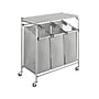 Whitmor 3-Section Rolling Laundry Sorter, Metal, Gray (6705-7885-BB)~#|#~29671C84-FEC3-4A10-89D03AE6BECD9EF0_sc7