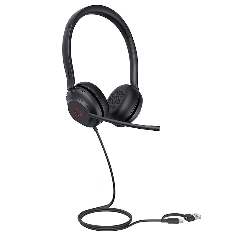 YeaLink UH35 Dual USB-C/A USB-A Noise Canceling Stereo Deskphone Headset, MT Certified (1308164) image 1
