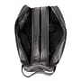 Karla Hanson Roger 9.4" Leather Toiletry Bag, Water Resistant, Black (28054BLACK)~#|#~296C7CED-0827-45B8-A00213F4B48A33AC_sc7