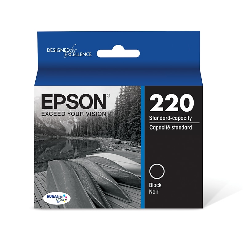 Epson T220 Black Standard Yield Ink Cartridge   (T220120-S) image 1