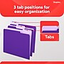 Staples File Folders, 1/3-Cut Tab, Letter Size, Purple, 100/Box (ST535559-CC)~#|#~29783071-1A29-4D36-A6A7B896003921C9_sc7