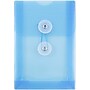 JAM Paper Premium Plastic Filing Envelope with Button & String Closure, 4 1/4" x 6 1/4", Blue, 3/Pack (473B1BUX3)~#|#~297C36C5-5A9D-46D5-A40831DF8056BCE2_sc7
