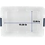 Home Logic 34 Qt. Latch Lid Plastic Storage Tote, Clear/White, 6/Pack (7103-010000044)~#|#~297E4864-AD40-4BCB-BF0A77E2050EC612_sc7