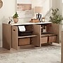 Sauder Dixon City 30"H Storage Credenza with 2 Shelves, Brushed Oak (432894)~#|#~297F1275-B2FB-463F-88FF84FDF91FBEC2_sc7
