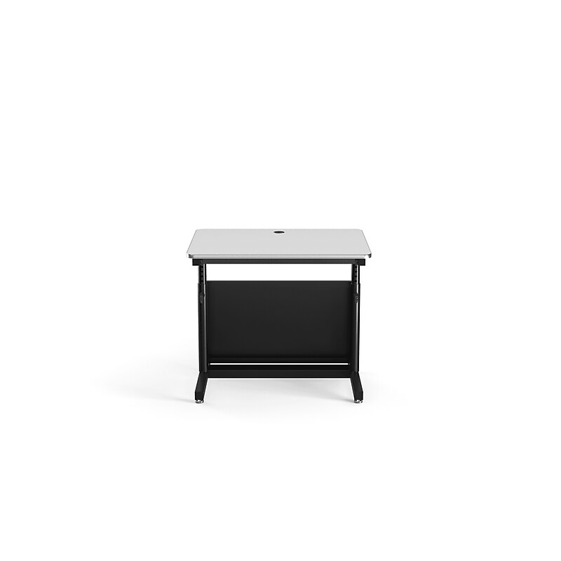 VersaDesk Deluxe 36"W Manual Adjustable Standing Computer Table, White/Black (CTL3630-BW) image 1