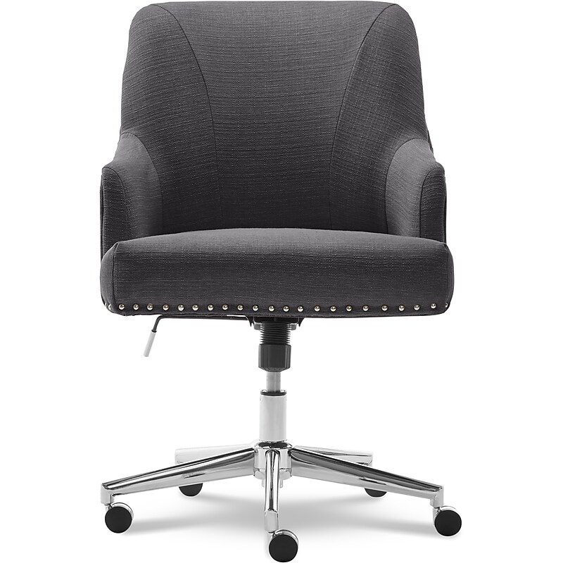Serta Style Leighton Fabric Swivel Home Office Chair, Graphite (47925B) image 1