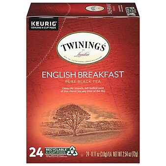 Twinings of London English Breakfast Tea, Keurig K-Cup Pods, 24/Box (TNA85780)