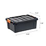 Iris 47 Quart Heavy Duty Store-It-All Plastic Latching Storage Tote, Black, 4/pack (500153)~#|#~298AF8CF-4129-4C29-AB9752E636051DFE_sc7