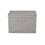 Household Essentials Large Folding Fabric Wide KD Storage Box With Lid, 12" x 18.5"x 15", 58 Qt., Gray, 2/Pack (7419-1)~#|#~298BF2F8-27DF-471E-9595A5611401DD59_sc7